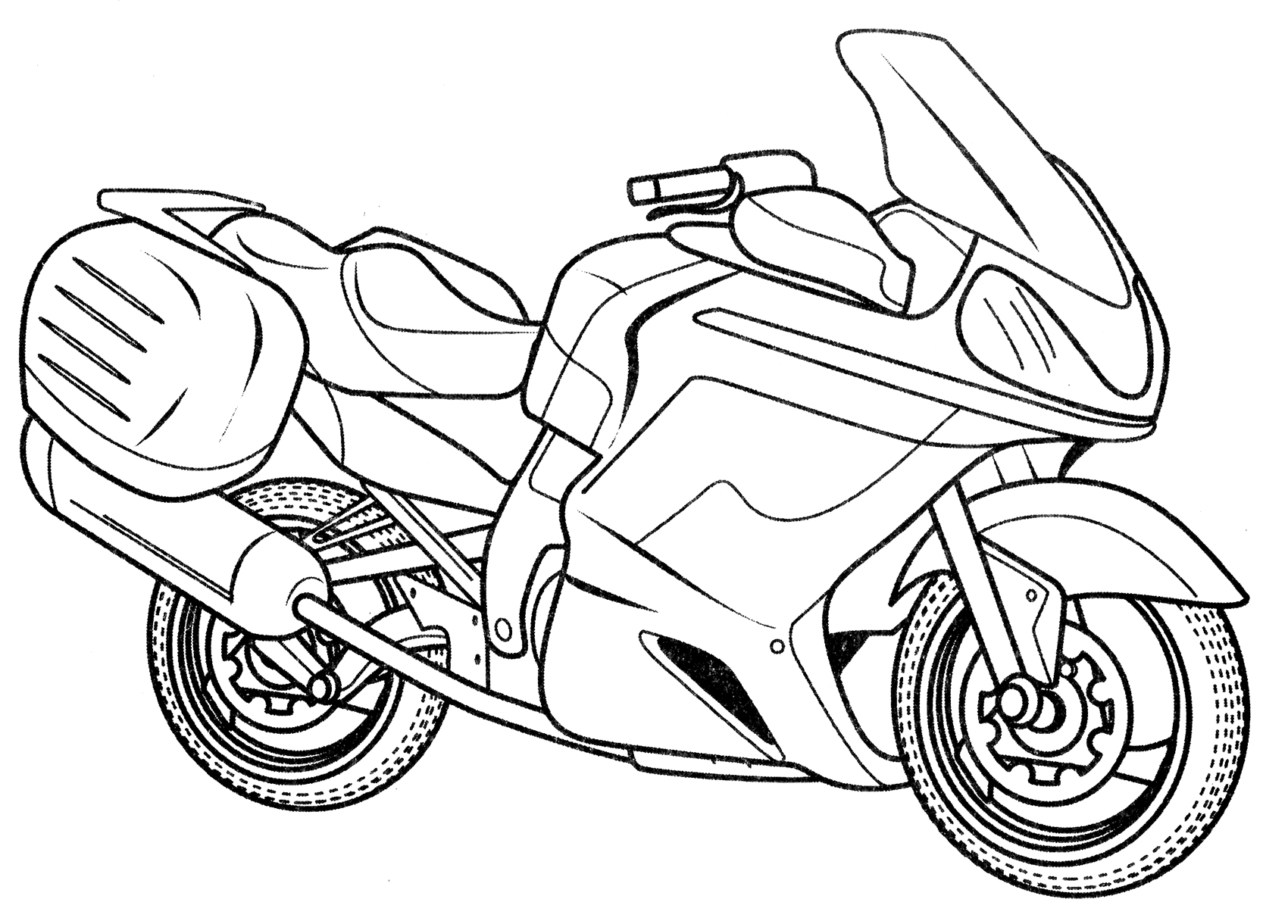 Kawasaki 1400 GTR coloring page - free and printable