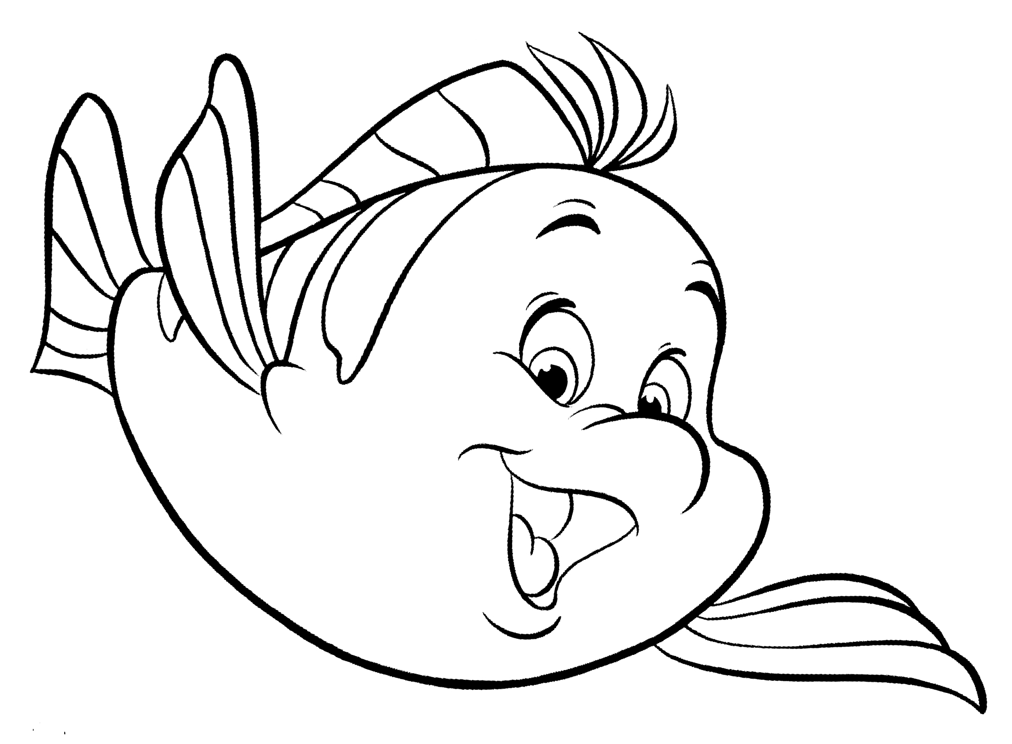 Fish Flounder coloring page - free and printable