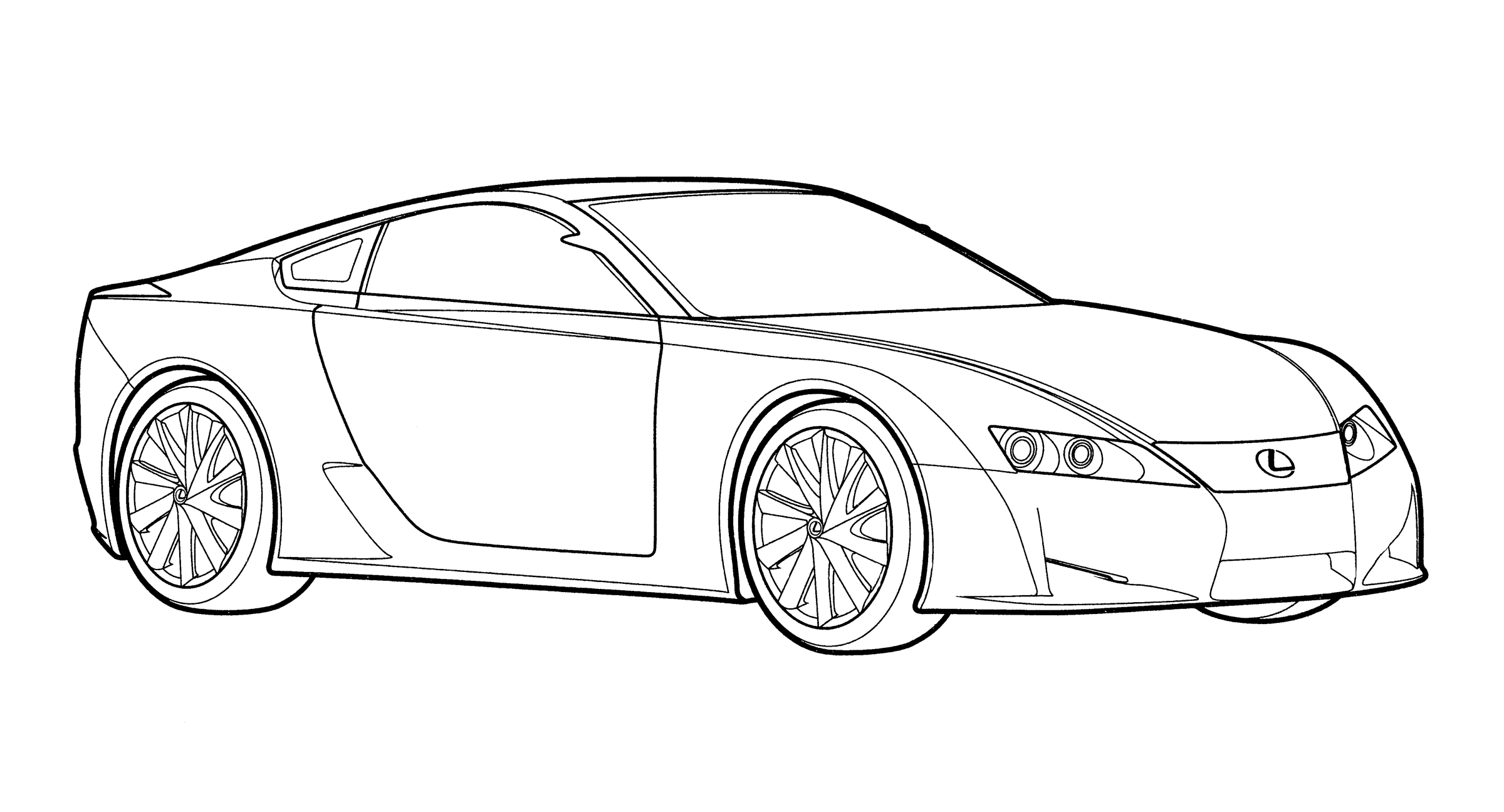 Lexus LFA Concept coloring page - free and printable