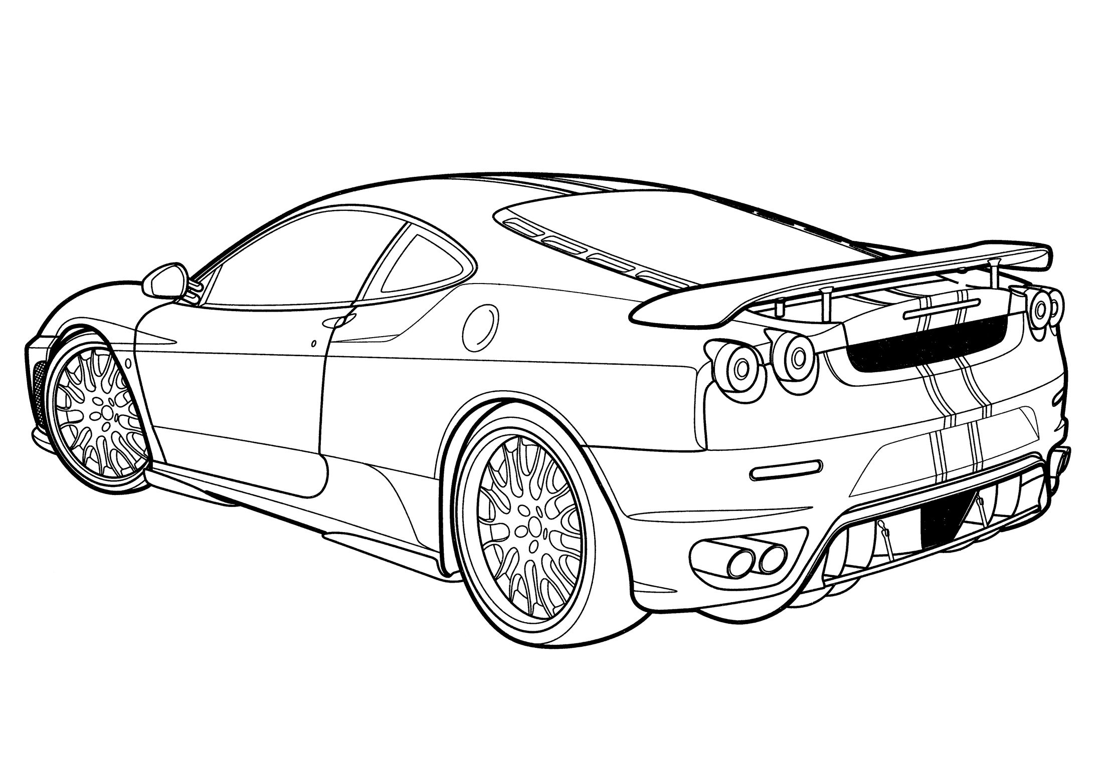 Hamann Ferrari F430 Black Miracle coloring page - free and printable