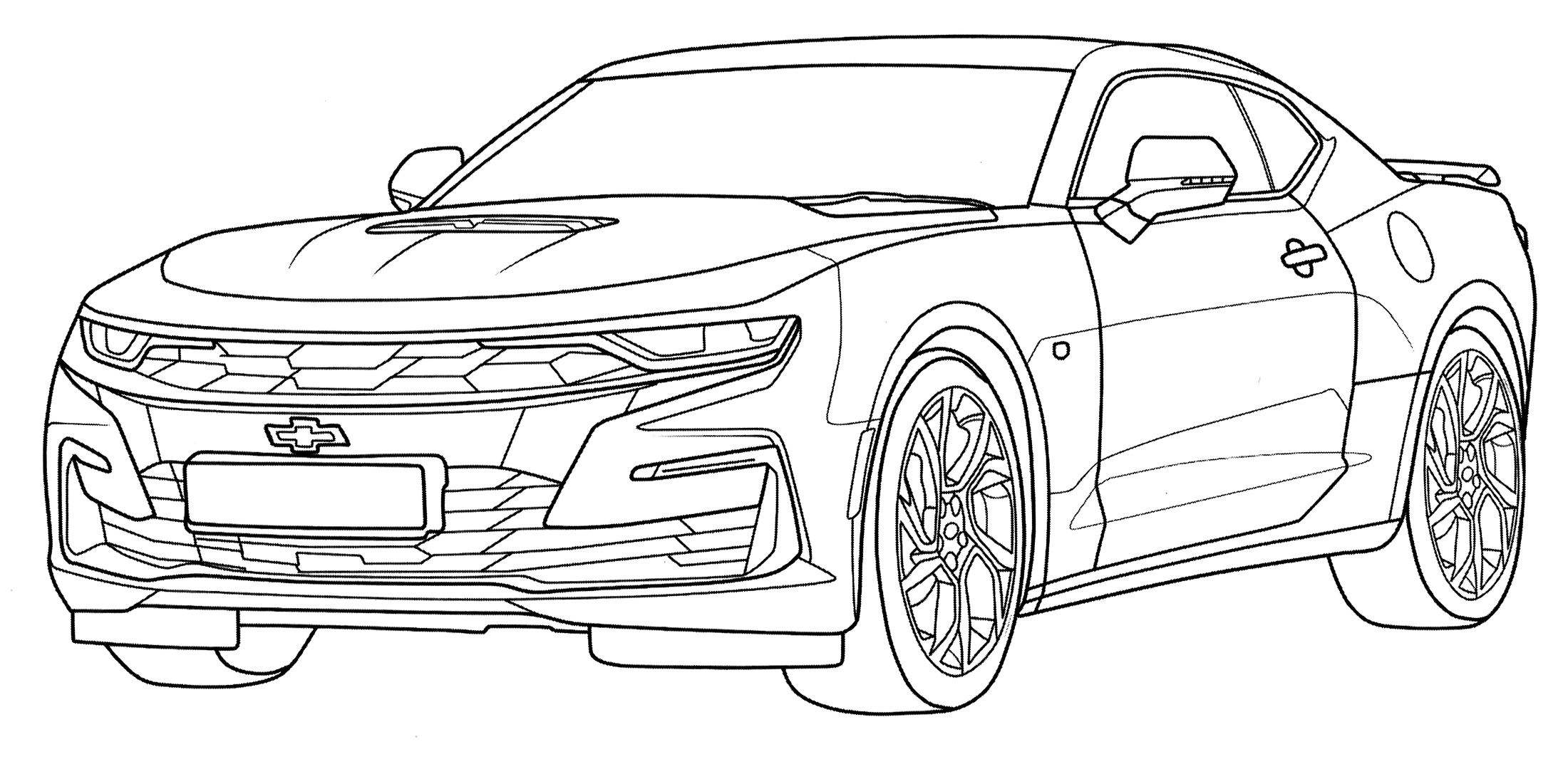 Chevrolet Camaro coloring page - free and printable