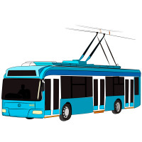 Trolleybus coloring pages