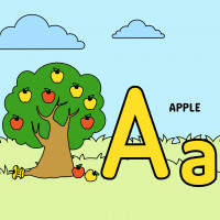 English alphabet Set 1 coloring pages