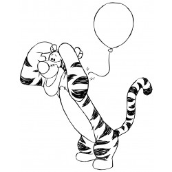 Tigger with a balloon