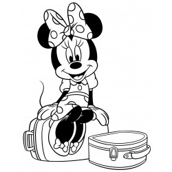 Minnie Mouse on a suitcase