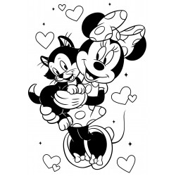 Minnie Mouse and kitten