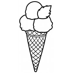 Delicious ice cream in a cone