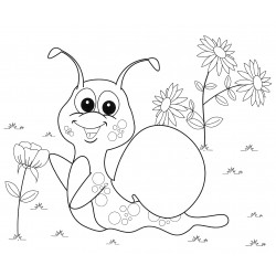 Snail among flowers