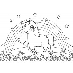 Unicorn in a meadow