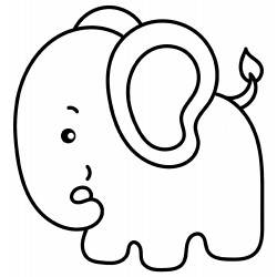 Elephant with tiny eyes