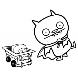 Lucky Bat with the car