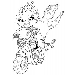 Ember and Wade on a motorbike