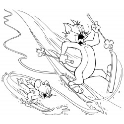 Tom & Jerry skiing