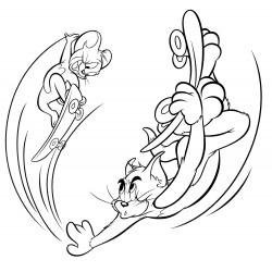 Tom & Jerry skating