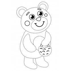 Bear cub with basket
