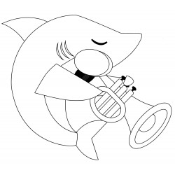 Shark with a trumpet