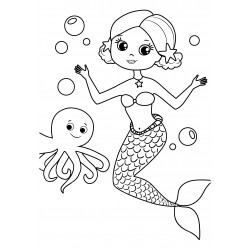 Mermaid and octopus