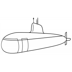 Submarine in the water