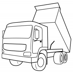 Dump truck unloading rubbish