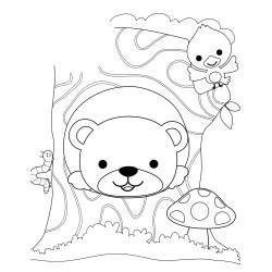 Bear in a hollow tree