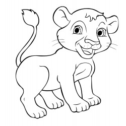 Young lion cub