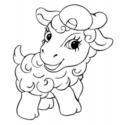 Sheep in a cap
