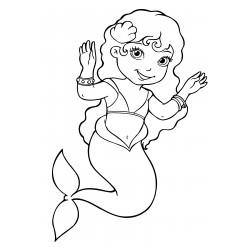 Mermaid with wavy hair