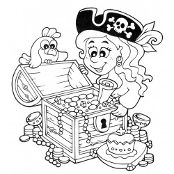 Pirate girl and the treasure