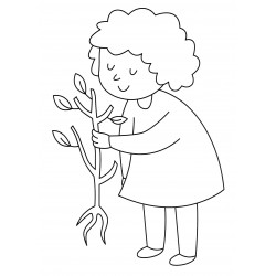 Granny with a sapling