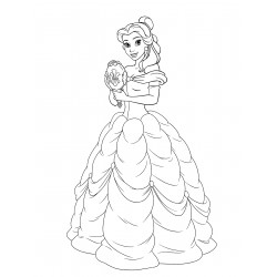 Belle holds up a mirror
