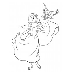 Owl takes Snow White's cloak off