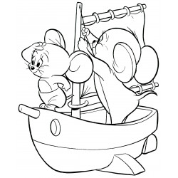 Tuffy and Jerry in the boat