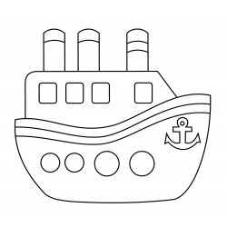 Steamer with anchor