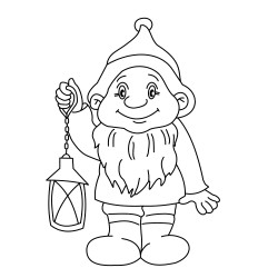 Dwarf with a lantern