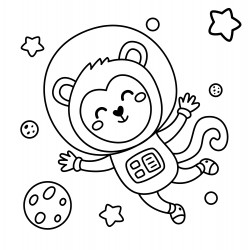 Monkey in space