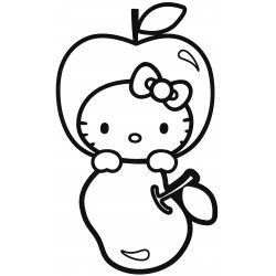 Hello Kitty with the apple
