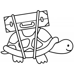 Tortoise with a suitcase