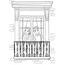 Annabelle and John on the balcony