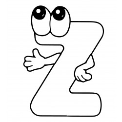 Letter Z with eyes