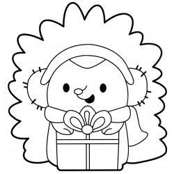 Hedgehog with a gift