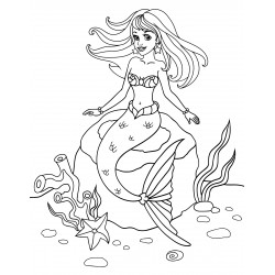 Mermaid on the seabed