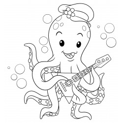 Octopus plays the balalaika