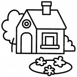 Cute cottage in a garden