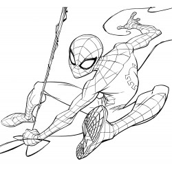Spider-Man in flight