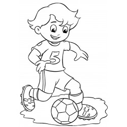 Boy with a football ball