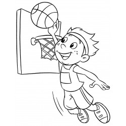 Basketball player in a jump