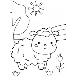Lamb in a meadow