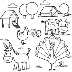Animals on a farm