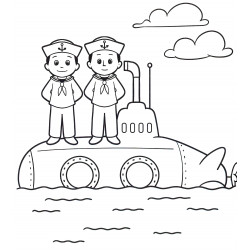 Sailors on a submarine