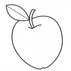 An apple with a leaf